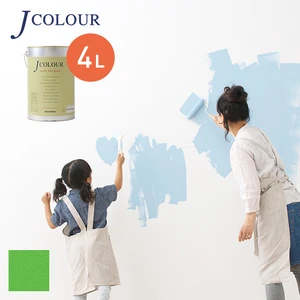 壁紙の上から塗れる人にやさしい水性ペイント J COLOUR（Jカラー） 4L パティナグリーン Vl-1c