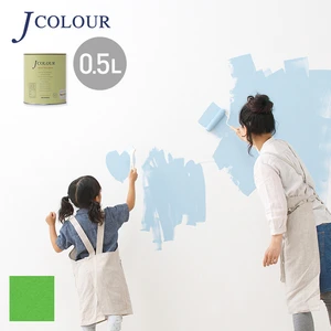 壁紙の上から塗れる人にやさしい水性ペイント J COLOUR（Jカラー） 0.5L パティナグリーン Vl-1c