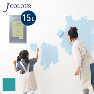 壁紙の上から塗れる人にやさしい水性ペイント J COLOUR（Jカラー） 15L ターコイズブルー Vl-2a