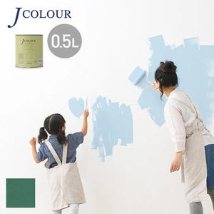 壁紙の上から塗れる人にやさしい水性ペイント J COLOUR（Jカラー） 0.5L アンティックグリーン Vl-3b