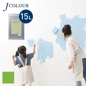 壁紙の上から塗れる人にやさしい水性ペイント J COLOUR（Jカラー） 15L ウィローグリーン Vl-4a