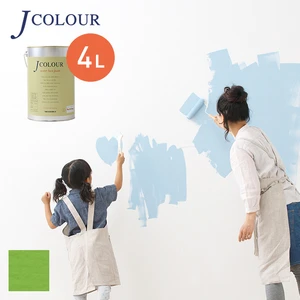 壁紙の上から塗れる人にやさしい水性ペイント J COLOUR（Jカラー） 4L ウィローグリーン Vl-4a