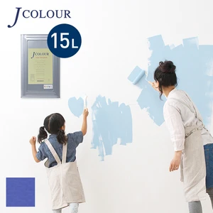 壁紙の上から塗れる人にやさしい水性ペイント J COLOUR（Jカラー） 15L ジェンシアンブルー Vl-4b