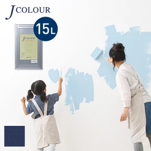 壁紙の上から塗れる人にやさしい水性ペイント J COLOUR（Jカラー） 15L インディゴブルー Vl-4c