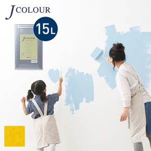 壁紙の上から塗れる人にやさしい水性ペイント J COLOUR（Jカラー） 15L サフランイエロー Vl-4d