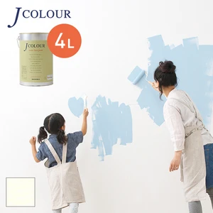壁紙の上から塗れる人にやさしい水性ペイント J COLOUR（Jカラー） 4L シャインホワイト WH-1d
