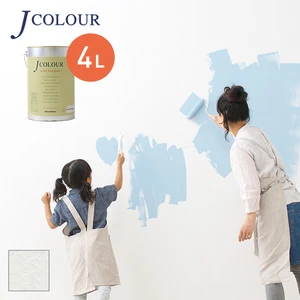 壁紙の上から塗れる人にやさしい水性ペイント J COLOUR（Jカラー） 4L ムーヴホワイト WH-2b