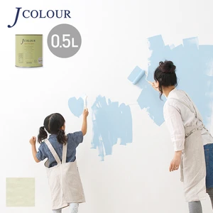 壁紙の上から塗れる人にやさしい水性ペイント J COLOUR（Jカラー） 0.5L スモーキーホワイト WH-2d