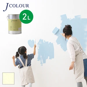 壁紙の上から塗れる人にやさしい水性ペイント J COLOUR（Jカラー） 2L アイボリーホワイト WH-6a