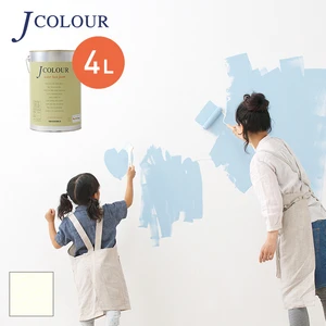 壁紙の上から塗れる人にやさしい水性ペイント J COLOUR（Jカラー） 4L パウダーホワイト WH-6d