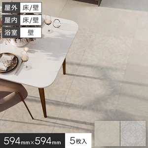 タイル 600角 壁 床 屋外 モルタル風 柄入り 磁器質 5枚入 モンセラッテ デコール