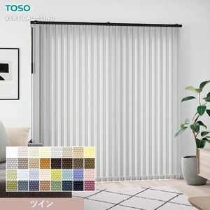バーチカルブラインド TOSO コルト ウォッシャブル生地 デュアルツイン レース付き