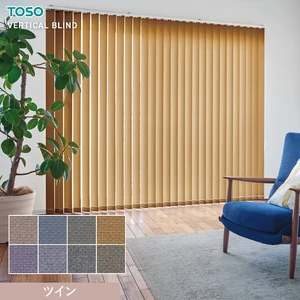 バーチカルブラインド TOSO ミイファ ウォッシャブル生地 デュアルツイン レース付き