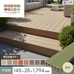 【受注生産】 人工木ウッドデッキ IRODORI WOOD いろどりウッド デッキ材 幕板 145×25 （中空材） L=1794