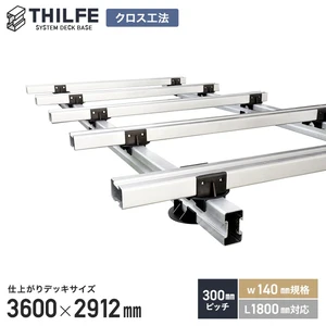 【クロス工法】 【300ピッチ W140規格 L1800対応】 THILFE 根太セット 3600×2912mm
