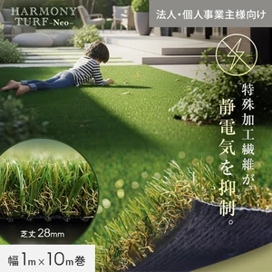 人工芝 ロール ハーモニーターフ ソフト 1m×10m 芝丈28mm 高密度 | DIY