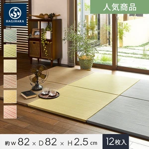 HAGIHARA い草ラグ 置き畳 綾川 約82×82×2.5cm 約半畳 1枚入 | DIY