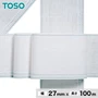 TOSO カーテンDIY用品 プリーツテープ 幅27mm 長さ100m（1反）