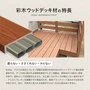 MINO 彩木ガーデンデッキ 専用ステップ（単品）1段仕様 W900×H300mm