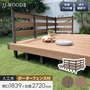 人工木ウッドデッキ JJ-WOOD2 1.0間×9尺 ボーダーフェンス付【掲載品番】JJ-109BF-DB / JJ-109BF-MC